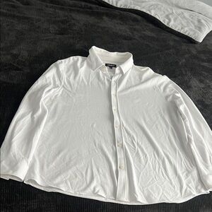 Express Men's White Casual Button Down Shirt